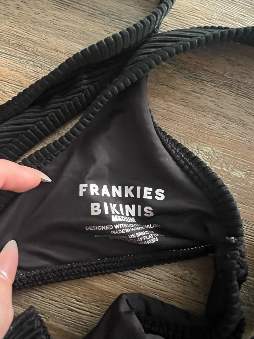 Frankie’s Black Bra Style Bikini Top